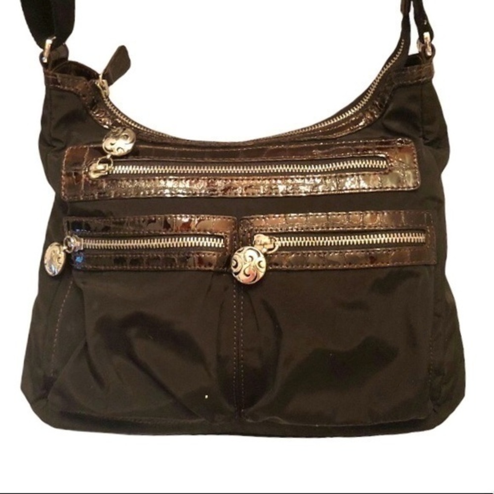 Brighton black nylon messenger bag